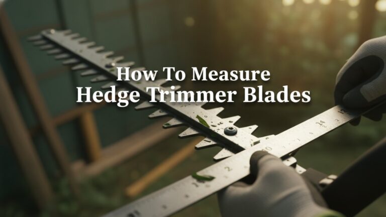 how to measure hedge trimmer blades