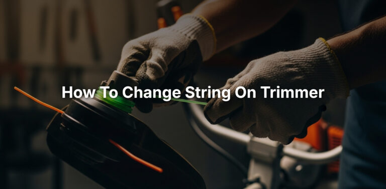 how to change string on trimmer