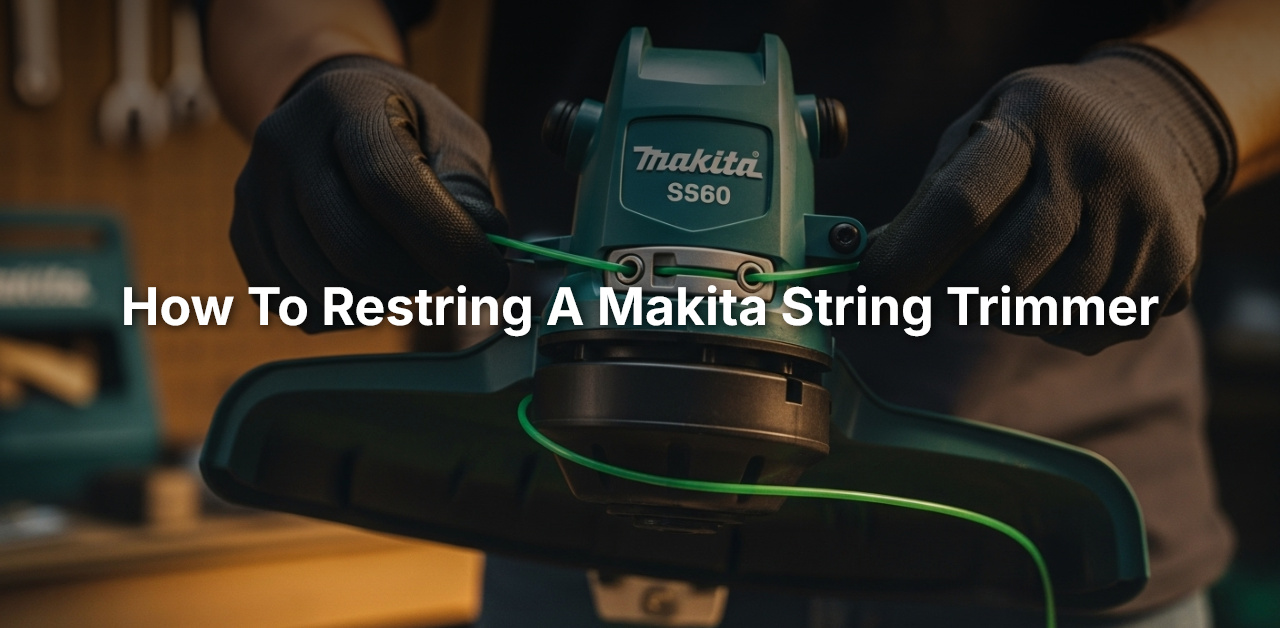 how to restring a makita string trimmer