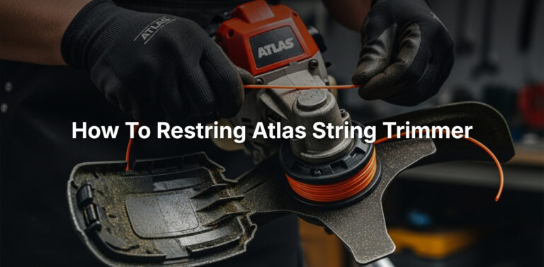 how to restring atlas string trimmer