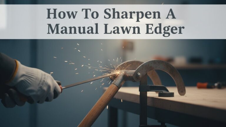 how to sharpen a manual lawn edger