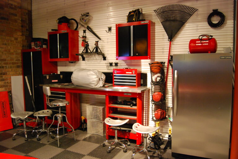 how to store string trimmer in garage