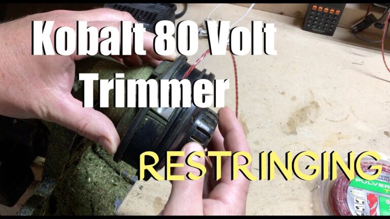 how to change kobalt 80v trimmer line