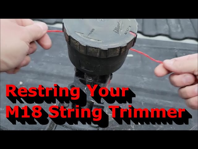 how to change milwaukee trimmer line