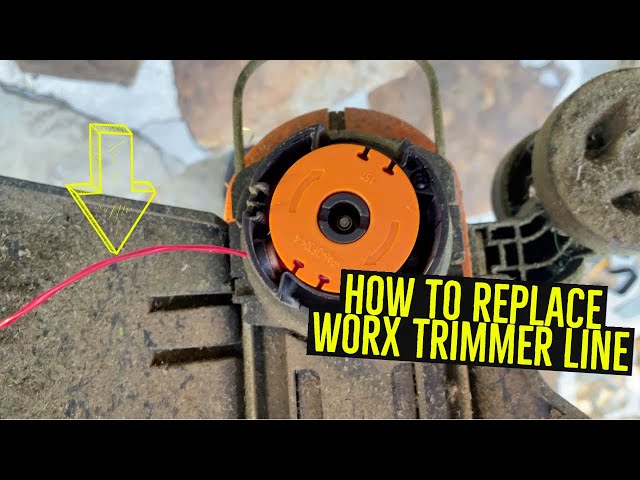 how to change the line on a worx trimmer