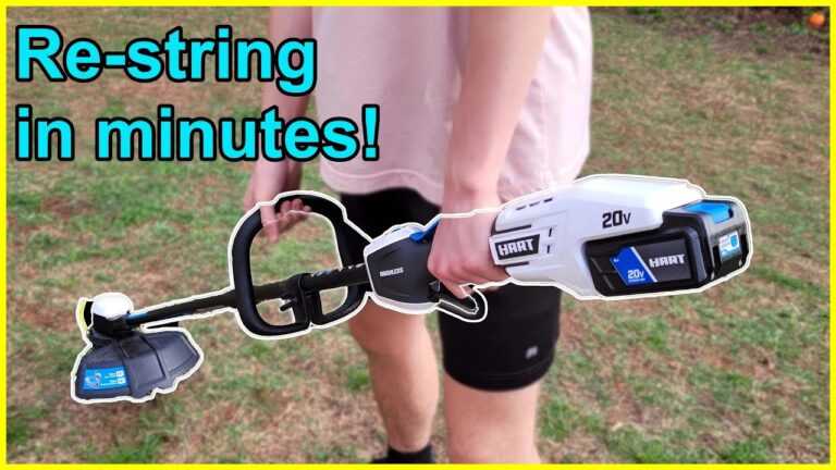 how to load hart weed trimmer line