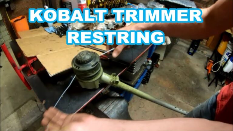 how to put line on kobalt 80v trimmer
