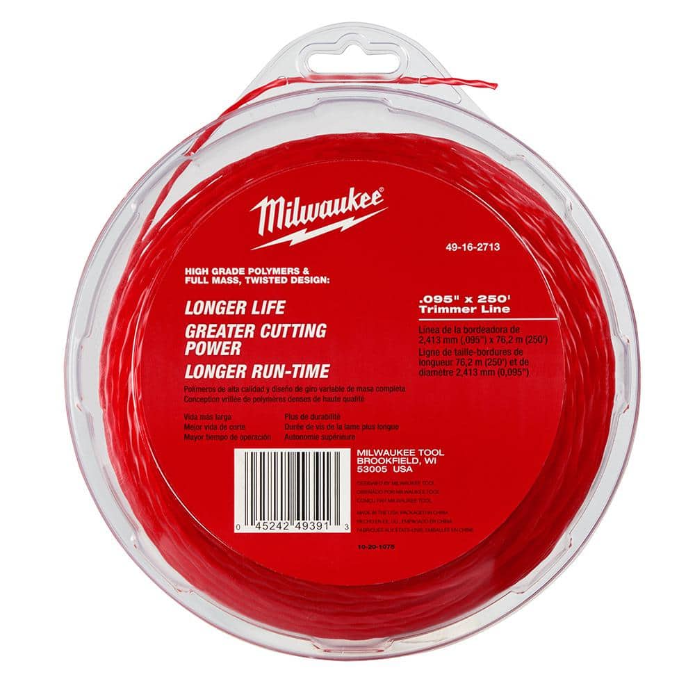 what size line for milwaukee trimmer