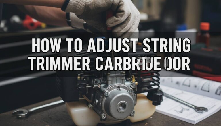 How To Adjust String Trimmer Carburetor