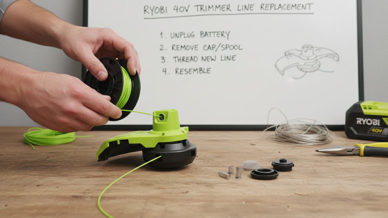 How To Change String On Ryobi 40v Trimmer