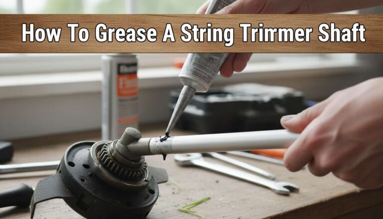 How To Grease A String Trimmer Shaft