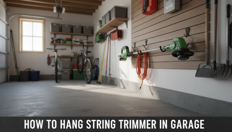 How To Hang String Trimmer In Garage