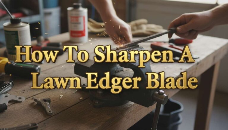 How To Sharpen A Lawn Edger Blade