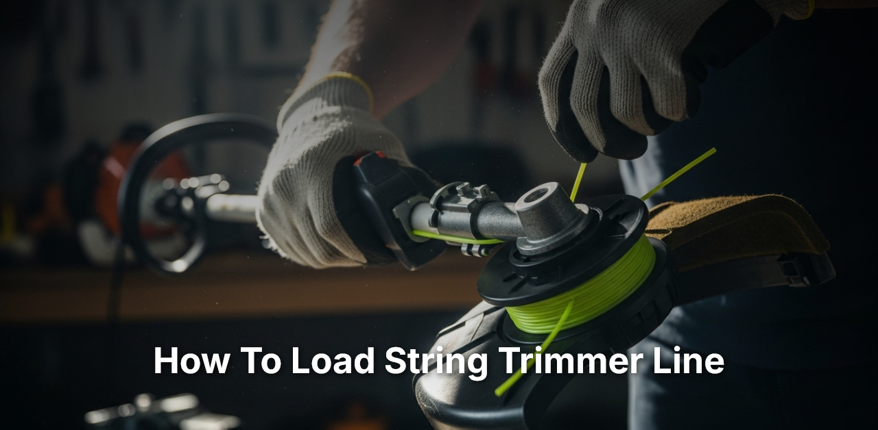 how to load string trimmer line