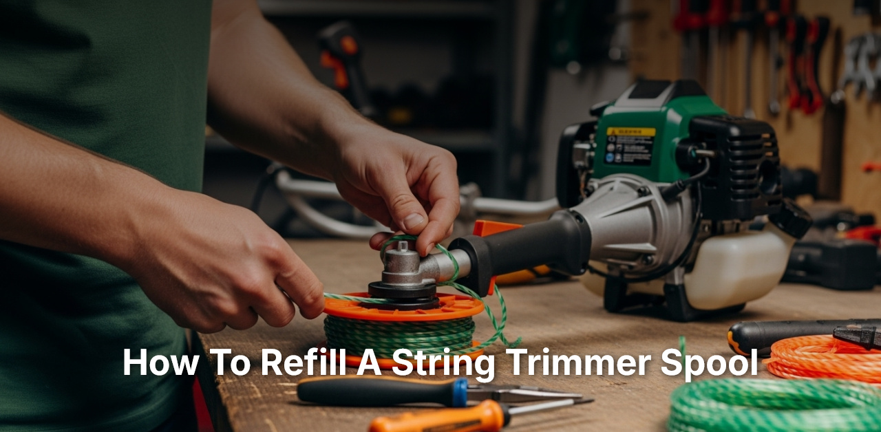 how to refill a string trimmer spool