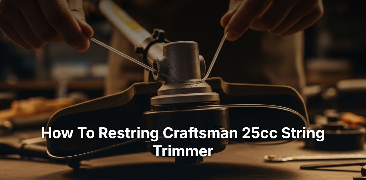 how to restring craftsman 25cc string trimmer