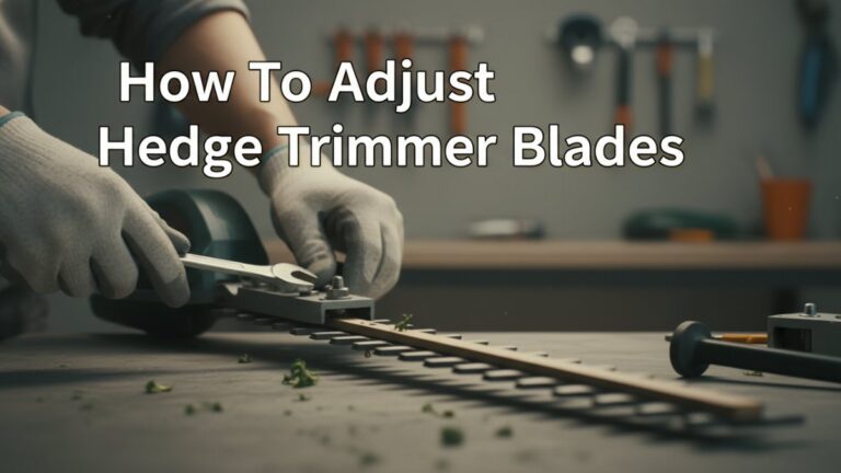 how to adjust hedge trimmer blades